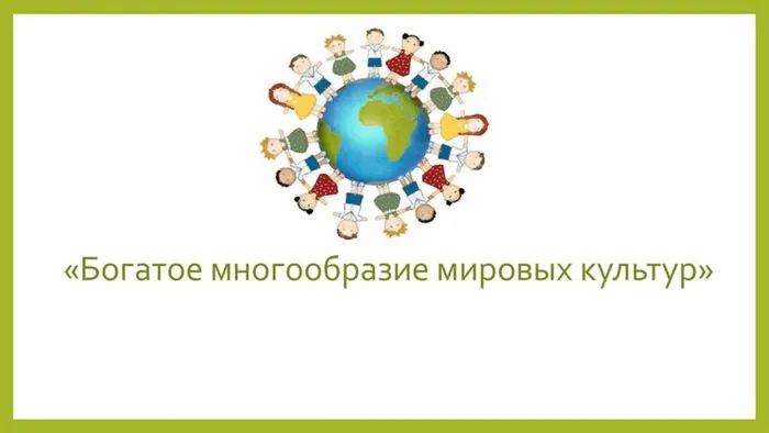 Слайд1 Беседа на тему: «Богатое многообразие мировых культур