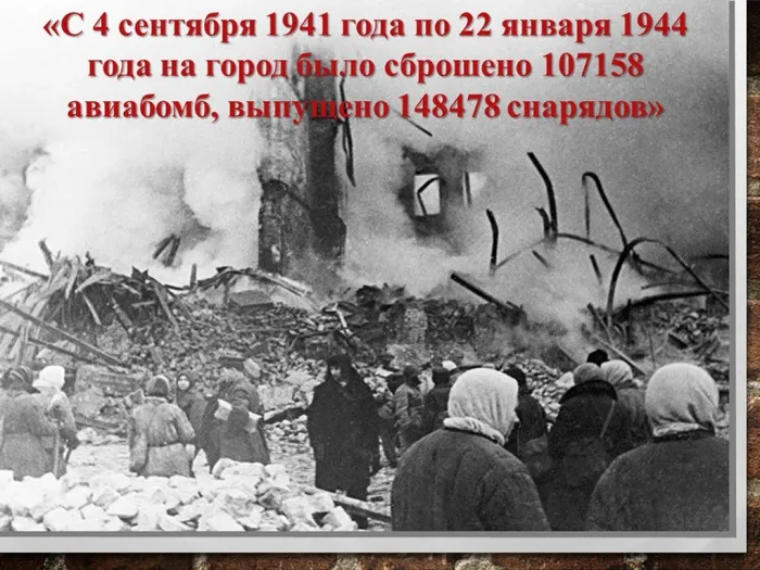 слайд к теме Блокада Ленинграда